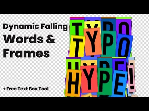 Falling Text with Colorful Boxes in After Effects | Free Text Box Tool