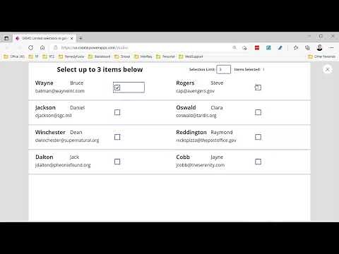 Configure number of selectable items in a Power Apps gallery