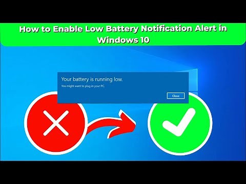 How to Enable Low Battery Notification Alert in Windows 10 | 2024