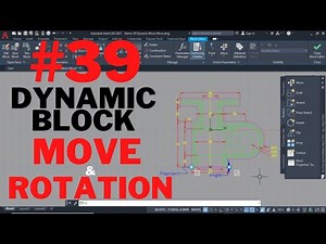 AutoCAD Dynamic Block Move and Rotate Action || Dynamic Block Rotation Parameter || Move Parameter