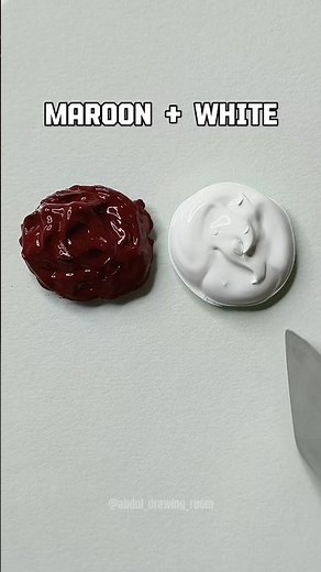 Maroon + White = Beautiful Surprise Shade! 😳🎨 | Acrylic Color Mixing | Abdul Drawing Room