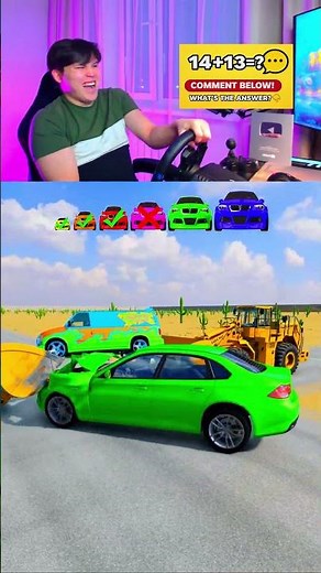 Big & Small Cars vs Scooby Doo Bus | BeamNG.drive #beamngdrive #shorts