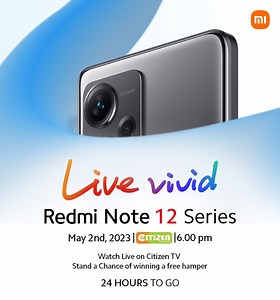 217K views · 339 reactions | 24hrs left!!! Till the unveiling of #RedmiNote12Series Watch it Live on Citizen TV Kenya Tv tomorrow from 6pm. Take screenshot of the event and post on social media using hashtag # #RedmiNote12Series stand a chance of winning some gift hampers | Xiaomi Kenya | Facebook