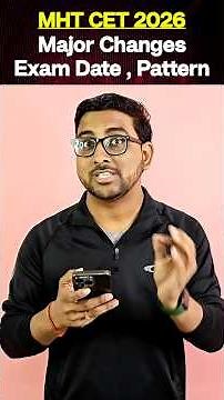 MHTCET 2026 Major Changes , Exam pattern, Date , syllabus | #mhtcet #jeemains #jeemains2026 #cet
