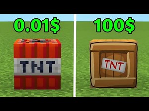 0.01$ tnt vs 100$ tnt in minecraft