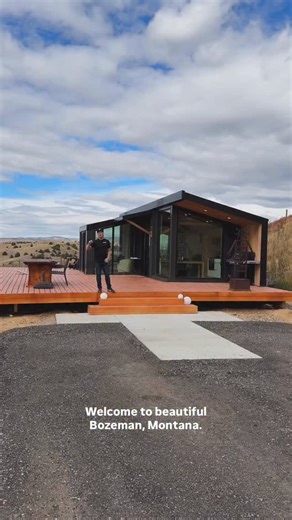 Our first modular home project in Montana! This home tiny home was designed and built in or facility in Alberta, Canada and then delivered by truck to this location outside of Bozeman. It was craned onto a permanent foundation and hooked up to city service. Modular is such a great solution to get a home placed without the headaches and long lead times of traditional builds. We are super proud of this project and excited to see where the next modular home will land. Comment MODULAR and I will sen
