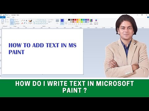 How do I write text in Microsoft Paint ?