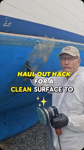 Haul out season hacks 💪 The amount of trust you put into your boat should really start below decks— with regular hull maintenance. One of the more frequently dreaded tasks is bottom paint removal as this ends up being fairly labor intensive. This solution was found by our team to save some upper body strength early on! Have you had problems with during your haul outs & what hacks would you add to our list? #sailing #boating #fyp #CleanTok | The Sailing Academy