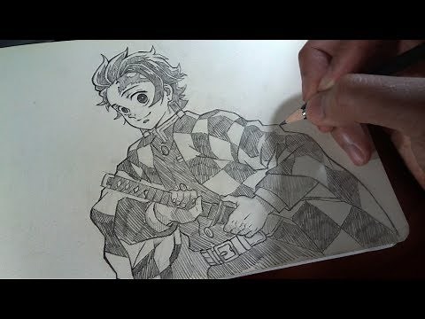 How To Draw TANJIRO From DEMON SLAYER (Narrated)