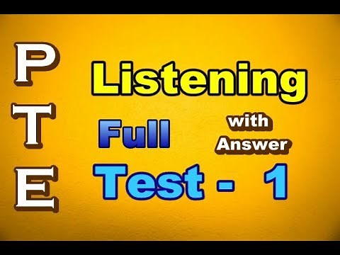 PTE: Listening full Test-1 practice with ANSWER for PTE exam | Pearson