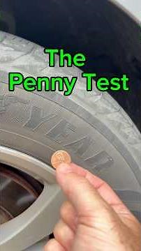 Here’s how to check your tire’s tread level with the penny test and the quarter test. #tires