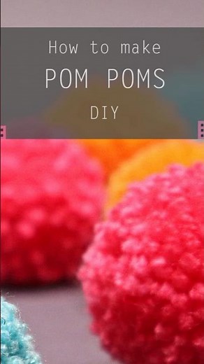 DIY Perfect Mini Pom Poms with Yarn 🧶 Easy Crafty Tutorial #Shorts