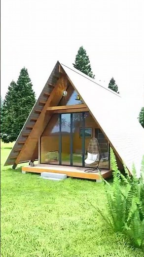 19 x 14 Modern A- frame cabin tour - 1 Bedroom
