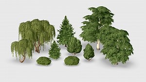 Tree Collection Low Poly G89 Low-poly 3D model - 3D model by OHOW
