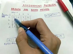 Assignment problem by branch and bound method