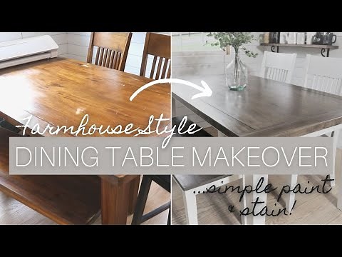 Farmhouse Dining Room Table Makeover/Farmhouse Kitchen Table Makeover