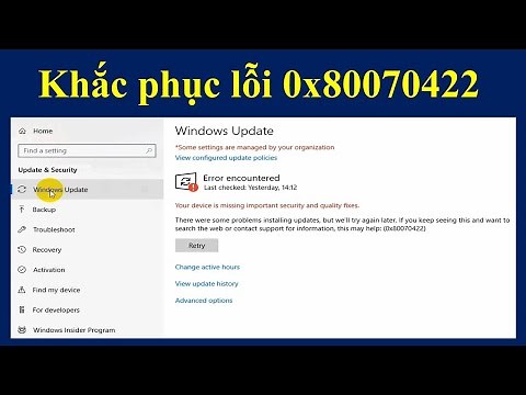KHẮC PHỤC LỖI 0x80070422 WINDOWS UPDATE