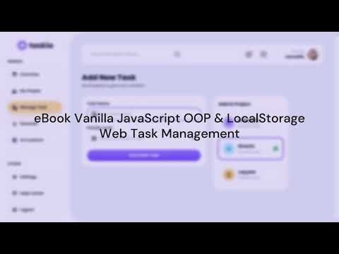 Trailer eBook Vanilla JavaScript OOP & LocalStorage: Web Task Management