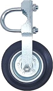 Fence Gate Wheels for Metal Tube Gate Driveway Gate Fence Wheels for Gates Farm Gate Wheel Swing Gate Fence Support Gate Latches for Metal Gates 6 Inch Gate Wheel Farm Gate Latch