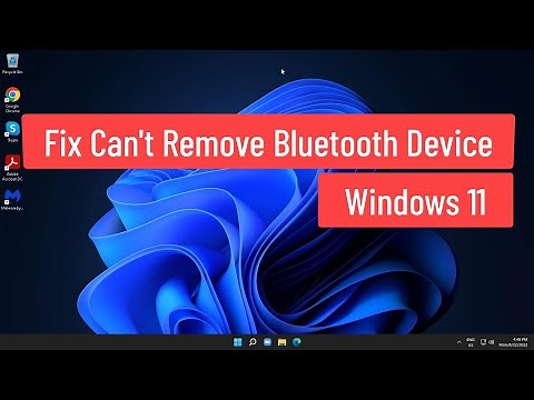 Fix Can't Remove Bluetooth Device Windows 11