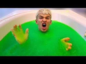 SOUR JELLO SLIME BATH CHALLENGE!!
