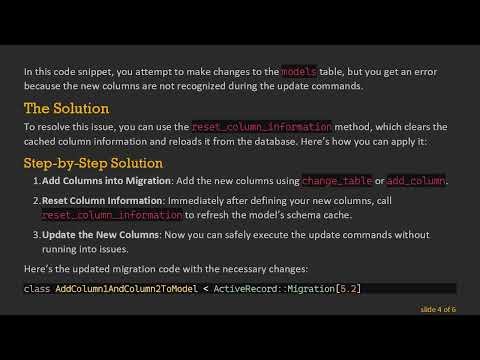 How to Add Columns to a Table and Update Them in a Single Rails Migration