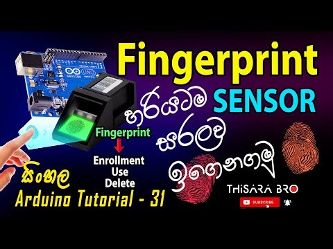 How to use R307 fingerprint sensor with arduino Sinhala |Arduino Fingerprint Sensor Tutorial Sinhala