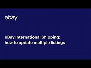 eBay International Shipping: How to update multiple listings