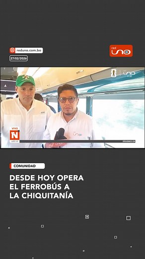 #Comunidad |El servicio conecta Santa Cruz con Puerto Quijarro con paradas intermedias y tarifas desde Bs 80. La UTF evaluará cada tres meses la demanda para ampliar la oferta. ▶️ Más información en www.reduno.com.bo #RedUno #RedUnoDigital #Notivisión