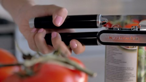 KitchenAid Classic Multifunction Can Opener and Bottle Opener Easy to Use, Razor Sharp Stainless Steel Cutting Wheel, Soft Ergonomic Handles, Black