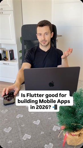 Dan • iOS & Android Developer on Instagram: "🧑‍💻📲 You asked for Flutter, for building apps, here it is: The first time I used Flutter was back in 2021, after some years of native app development. 📝 Impressions: - didn’t like the programming language (Dart) - the UI building felt weird - it was a wild west with free packages However, I was impressed by the things I’m mentioning in this video, and by what you could do with it. Watch the video for the full story ☝️ and comment below if you have