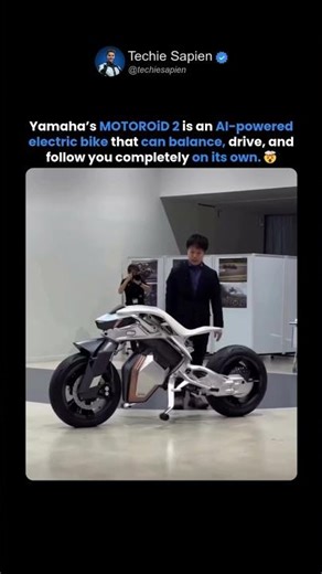 Yamaha’s MOTOROiD 2 AI Bike That Can Balance, Drive & Follow You! 🤯🏍️