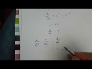 e^(2x) differentiated, chain rule version