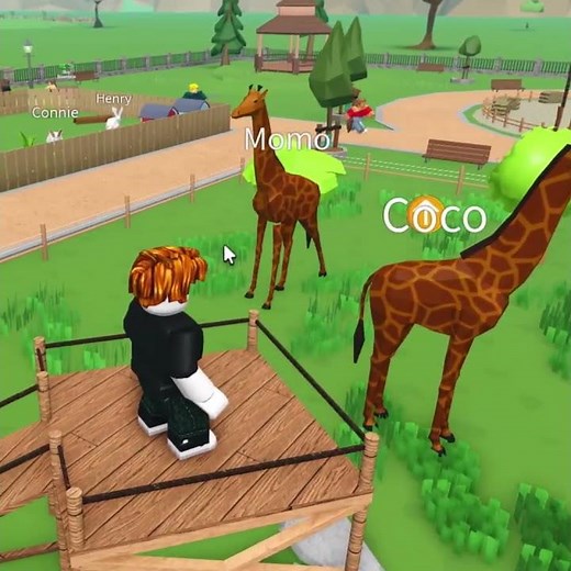 🦒 Giraffe Fun Fact! 🦒 Meet Coco & Momo in the Roblox Zoo