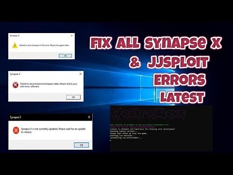 How To FIX Synapse X / JJSploit Not Working/Installing/Opening/Stopped Working/Not Executing Errors
