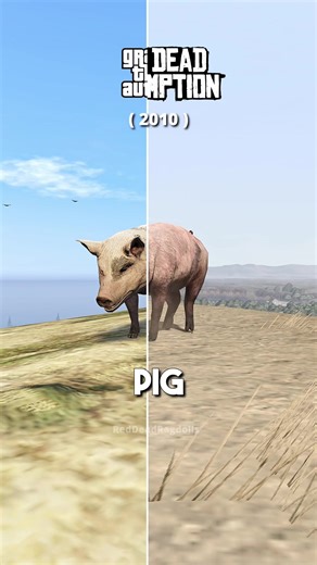 Animal Comparison - RDR1 ( 2010 ) vs GTA5 ( 2013 ) vs RDR2 ( 2018 ) #rdr2 #gamingontiktok #reddeadredemtion2 #gta5 #grandtheftautov #xbox #gaming #playstation #reddeadredemption #gtaonline