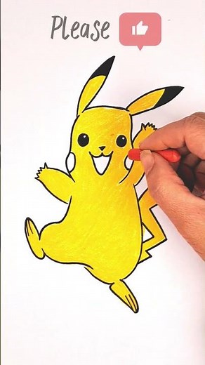 How to Draw Pikachu from Pokemon in 2024 | Easy for Kids and Toddlers Step By Step