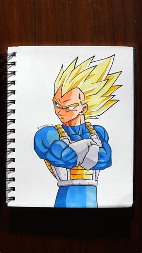 Vegeta drawing from dragon ball z ✨#shorts #anime #dragonballz