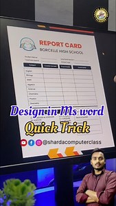 📊 Student Report Card Format in MS Word 2016/2019/2021 ✨ Free Download | School Progress Report Card 📝 #reels #computer #viral #techtips #instagood #excel | Aniket Kumar