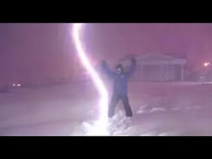 Almost Struck by Thunder Snow! Crazy Lightning!