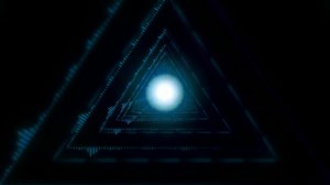 Download Abstract Triangle Tunnel with Glowing Neon Light Geometric Shape and Futuristic Design on Dark Background with Vibrant Perspective. seamless looping 4k animation background for free