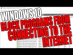 Windows 10 Block A Program From Internet Access Using Windows Firewall
