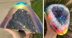 Rainbow Crystal Geodes Let You Hold a Dazzling Combination of Colors in Your Hand