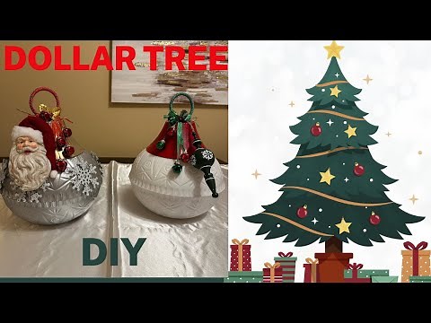 DIY Dollar Tree Jumbo Ornaments Using Punch Bowls