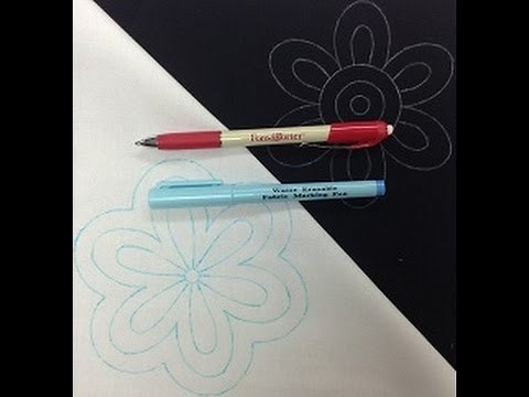 Learn How to Mark Fabric with a Water Soluble Pen and Ceramic Pencil