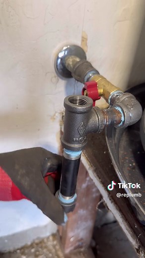 Gas Sediment Trap Installation for Hot Water Heater