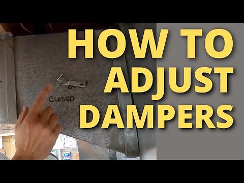 HOW TO ADJUST DAMPERS | WHERE ARE THE DAMPERS ON THE FURNACE?
