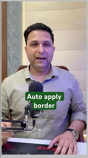 How to Auto-Apply Borders in Excel | Smart Formatting Using Conditional Formatting
