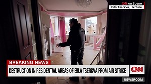 CNN's Anderson Cooper reports on mass destruction across Ukraine caused by Russian forces and CNN's Matthew Chance shows what it looks like from inside a residential building in Bila Tserkva, Ukraine. | CNN