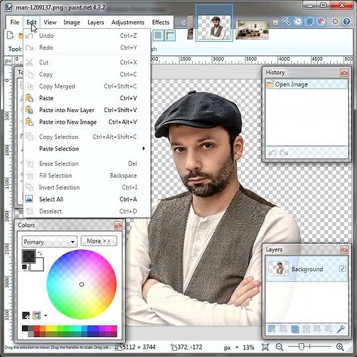 How to Change Image Background in Paint NET #shorts #collage #design #photo